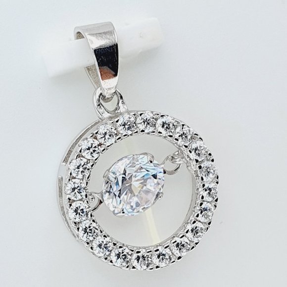 "#925 Sterling Silver Cubic Zircon Pendant for Women/Girls, US925P1132 - Picture 3 of 11